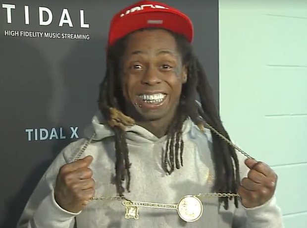 Lil Wayne wearing the key to Lafayette
