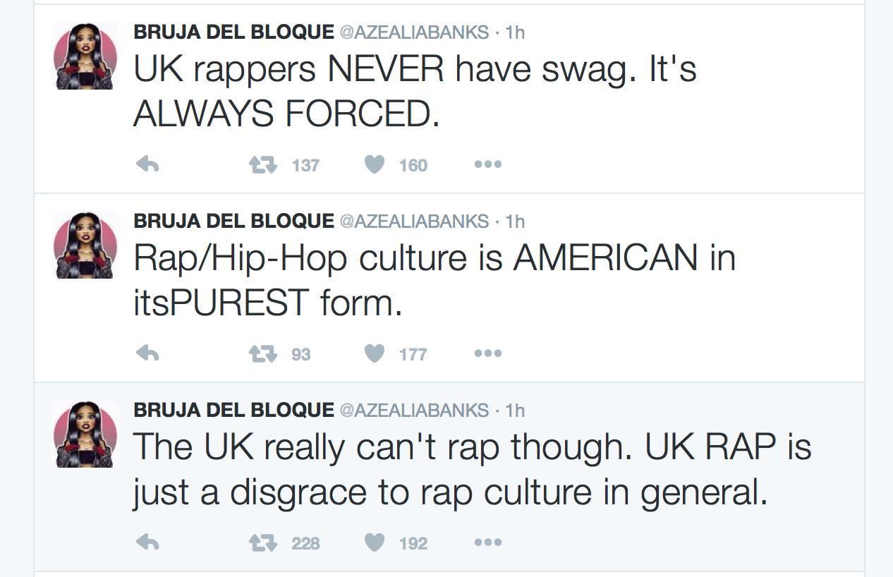 Azealia Banks UK rap rant