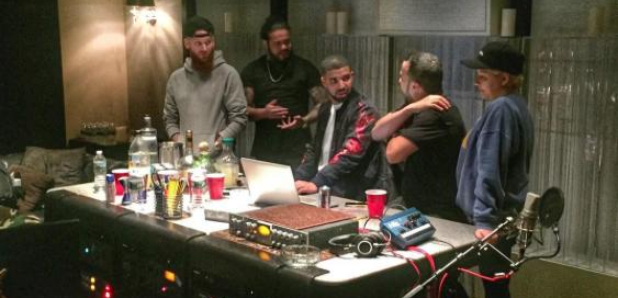 Drake and French Montana in studio