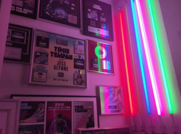 Tinie Tempah Plaques on wall