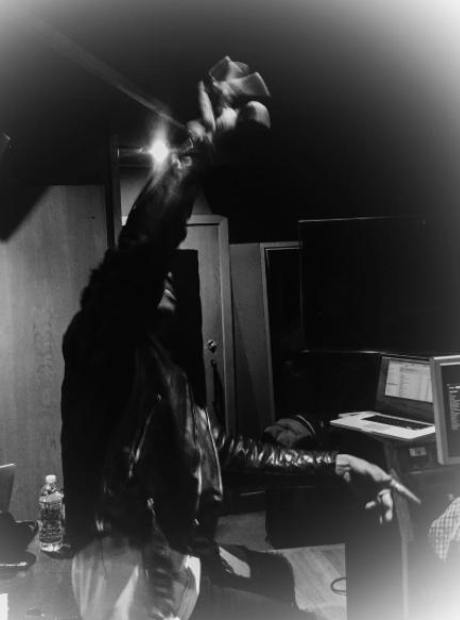 Vic Mensa in studio with Gorillaz