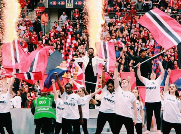 Tinie Tempah performing at FA Cup Final