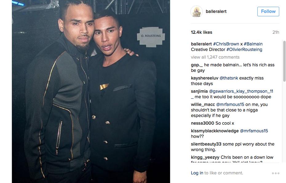 Chris Brown and Olivier Rousteing