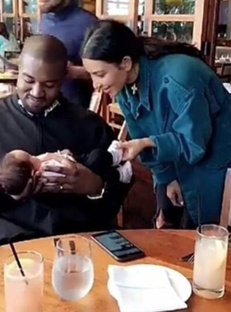 Kanye West Kim Kardashian Saint West