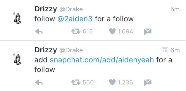 Drake Twitter Hacking 