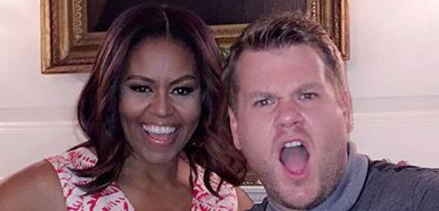 Michelle Obama and James Corden