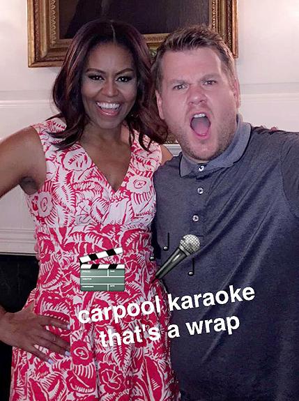 Michelle Obama and James Corden