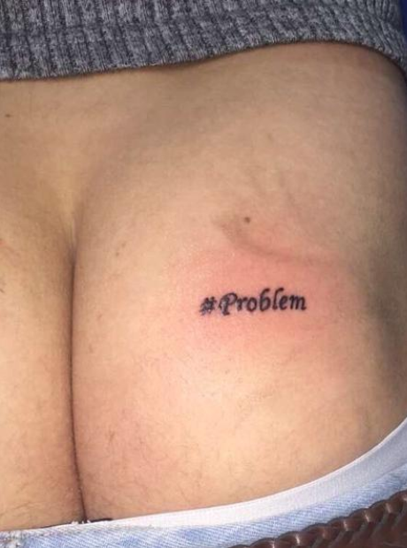Stormzy fan with #Problem tattoo