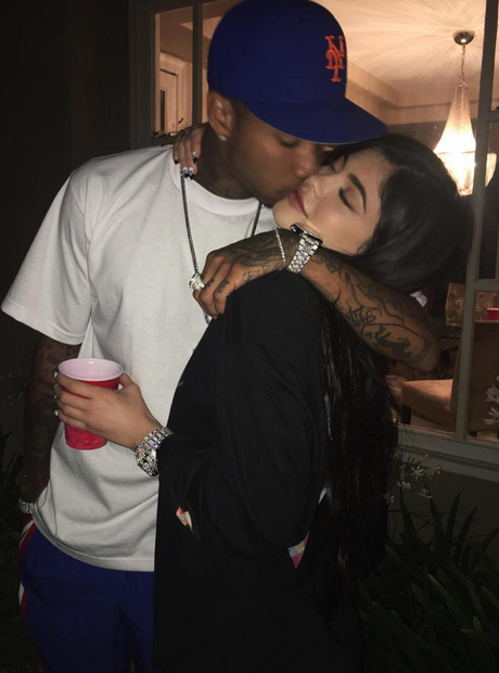 Tyga and Kylie kiss