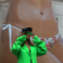 Image 2: Rihanna in front of Berlin statue