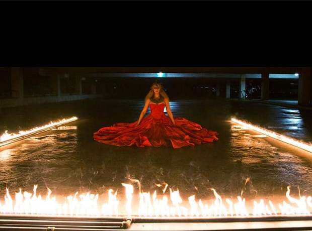 Beyonce on the set of Lemonade