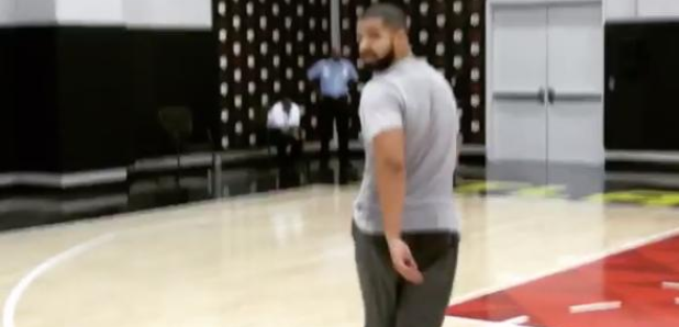 Drake on basketball court