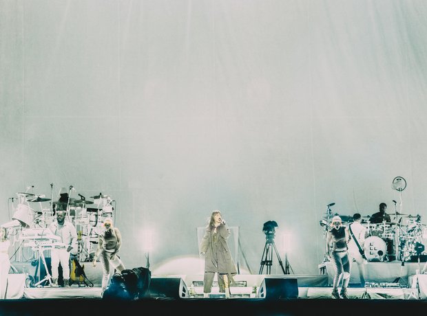 Rihanna on stage at V Festival 2016