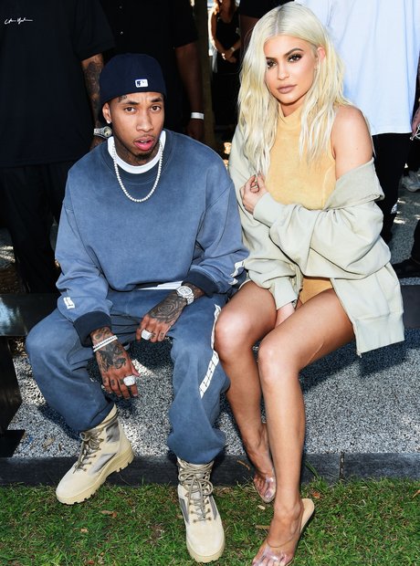 Tyga and Kylie Jenner on the FROW for Yeezy 4