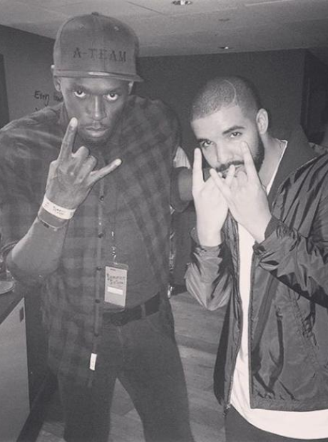 Drake and Usain Bolt