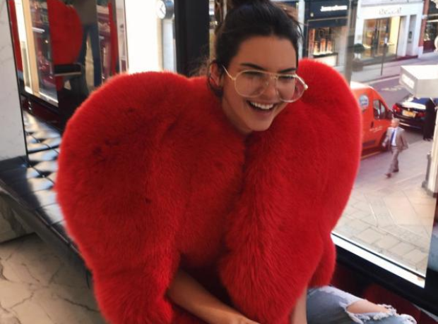 Kendall Jenner Heart Coat