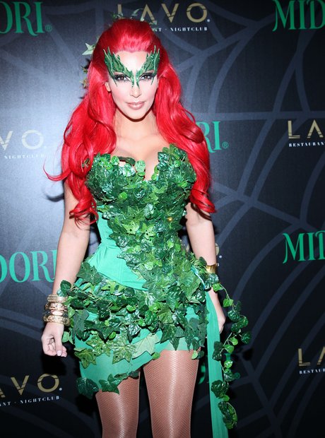 Kim Kardashian Halloween Poison Ivy Costume 