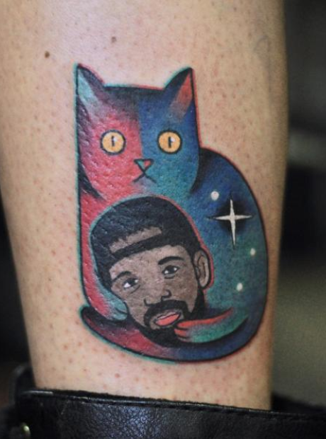Drake Cat Tattoo