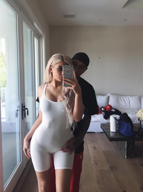 Kylie Jenner and Tyga pose in the mirror