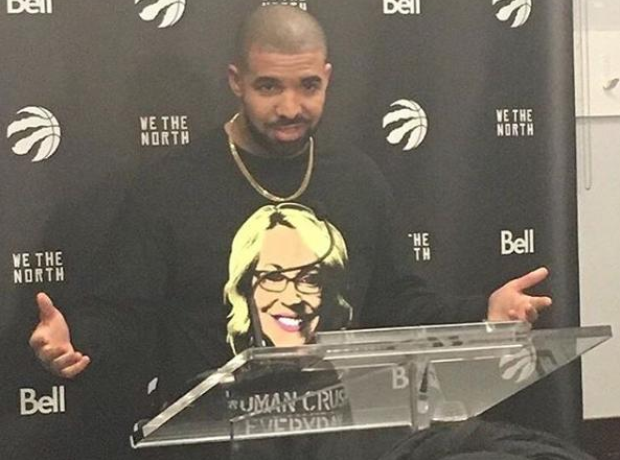 Drake During Drake Night Raptors Game