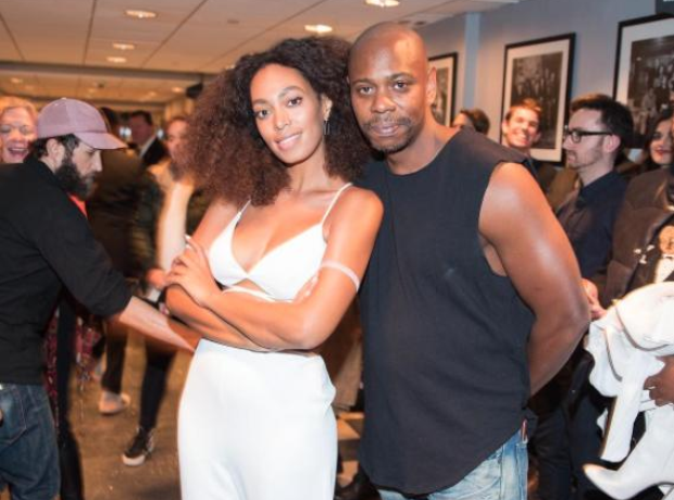 Solange and comedian David Chappelle at SNL