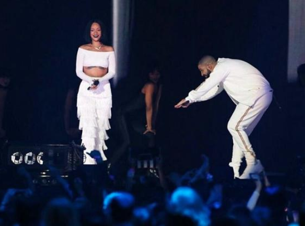 Rihanna and Drake at the BRITs