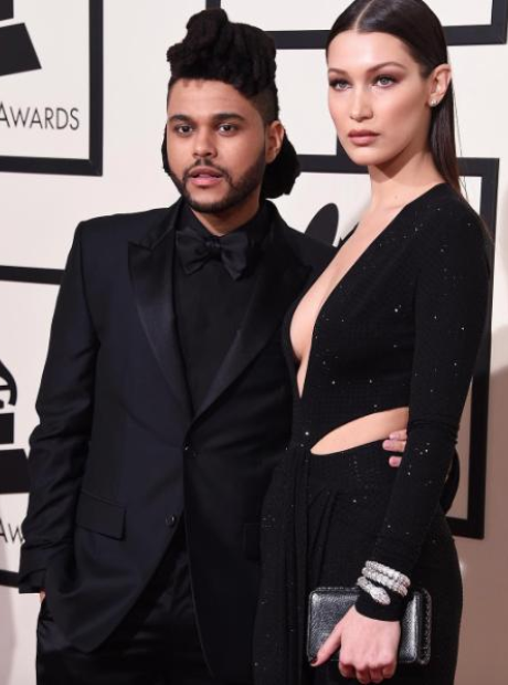 The Weeknd and Bella Hadid Grammys 2016