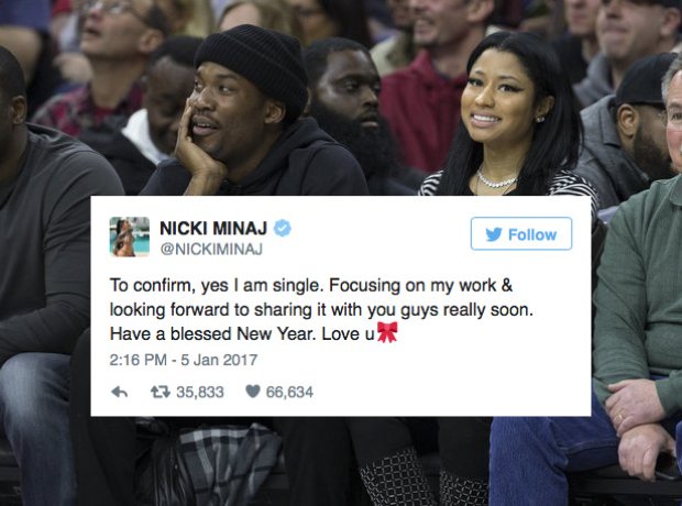 Nicki Minaj confirms that she has split up with her long-time