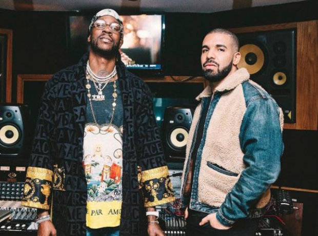 Drake hits the studio with 2 Chainz