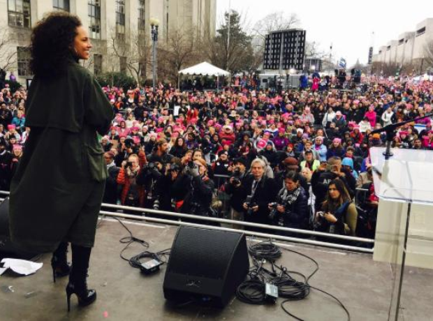 Alicia Keys Washington Protest 