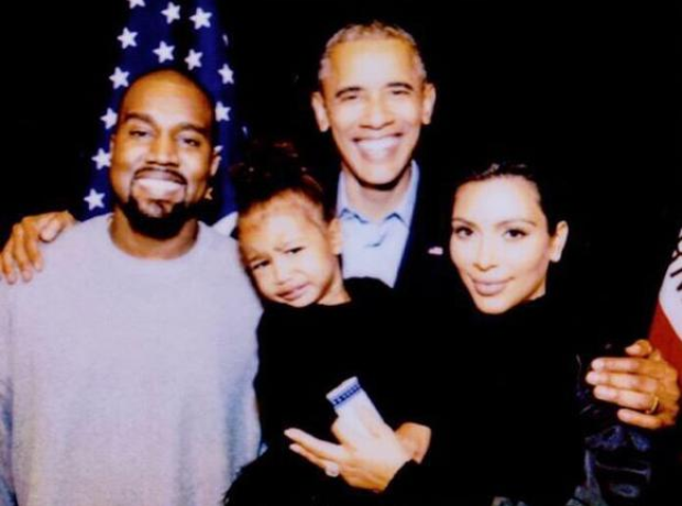 Kanye West Kim Kardashian North West Obama