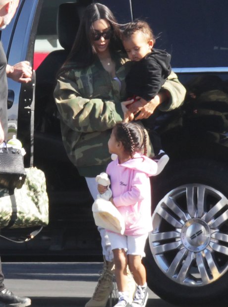 Kim Kardashian jets to Costa Rica with the kids