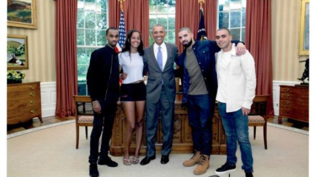 Drake in the White House with Obama