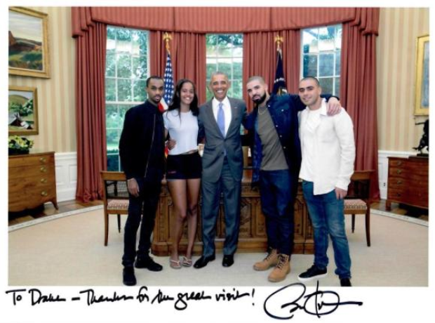 Drake in the White House with Obama