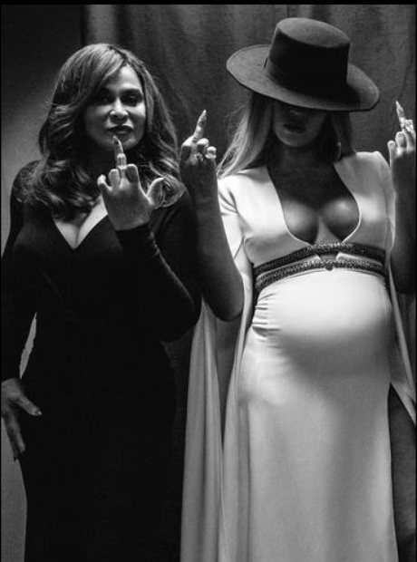 Beyonce and mother after Grammy win