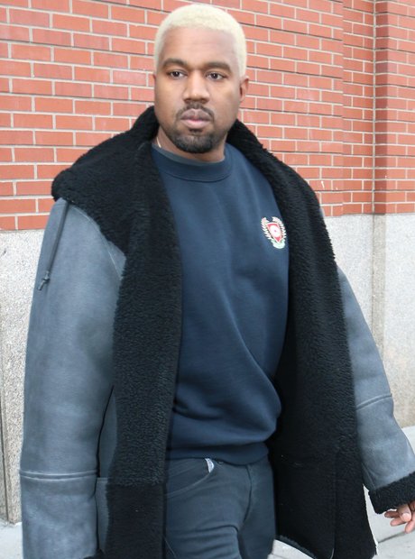 Kanye West with blonde hair 