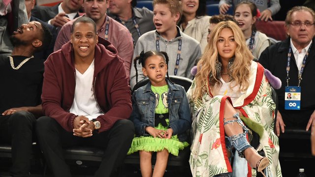 Beyonce and Jay Z attend NBA All Star Game with Bl