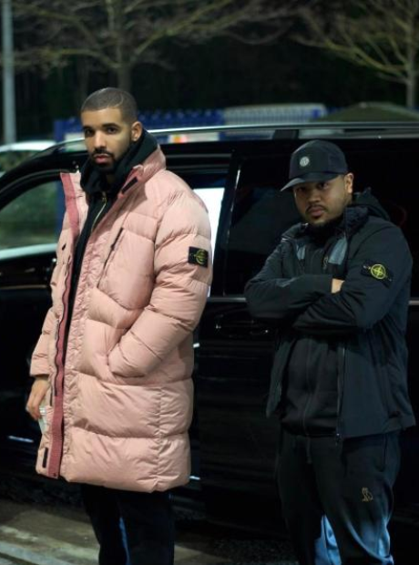 stone island parka pink