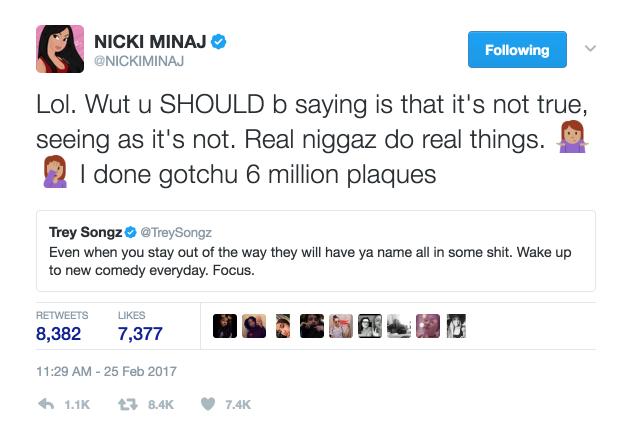 Nicki Minaj Tweet Screenshot