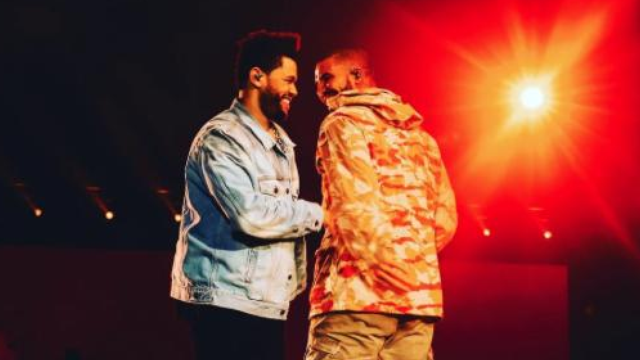 The Weeknd and Drake at London's O2 Arena