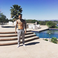 Image 6: Chris Brown beside his pool