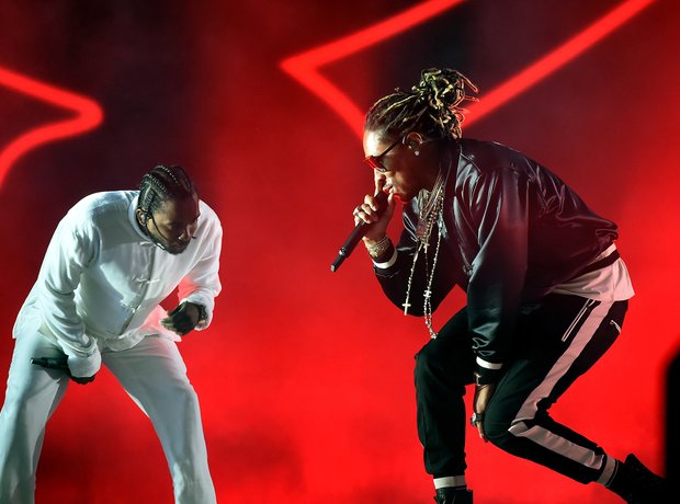 Kendrick Lamar and Future performing at Coachella