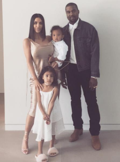 Kim Kardashian, Kanye West, North and Saint