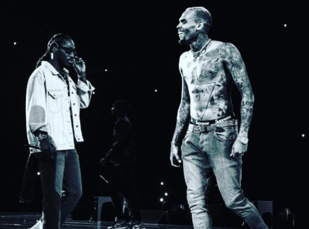 Future joins Chris Brown on stage party tour