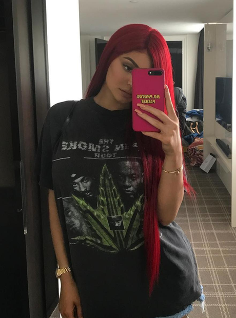 Kylie Jenner Red Hair Selfie