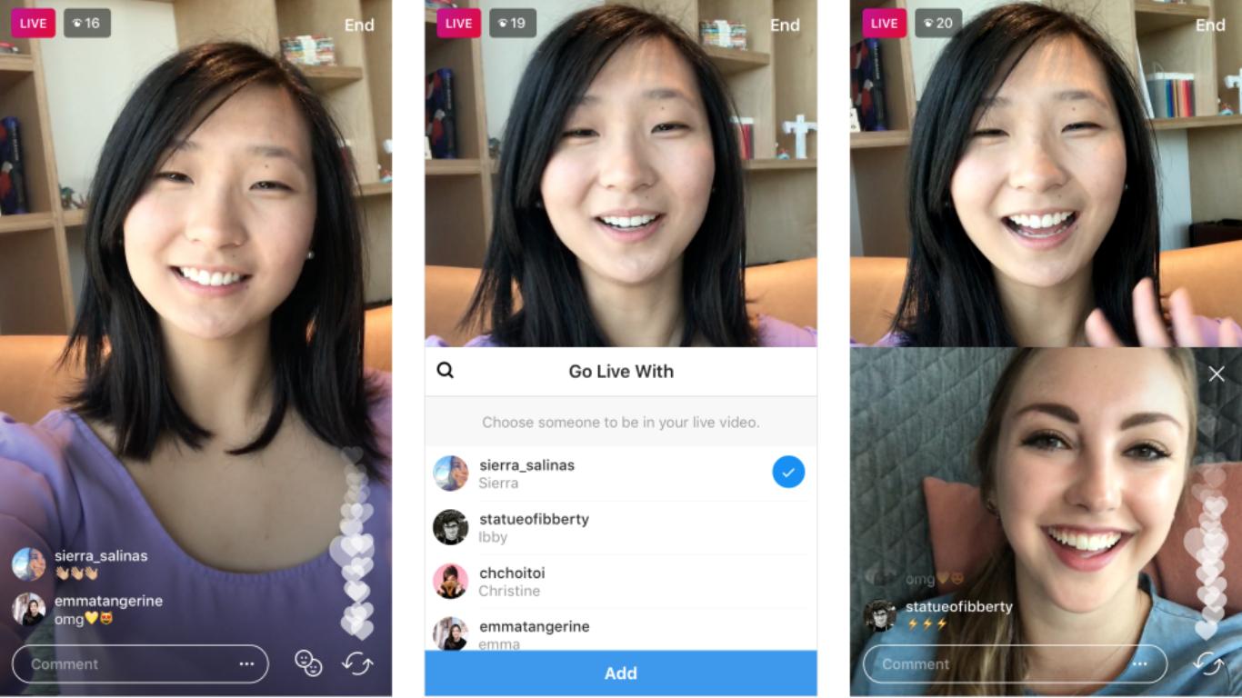 Instagram New Live Video Examples