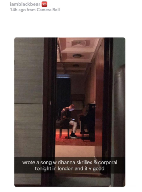 Rihanna Skrillex Blackbear Song Snapchat