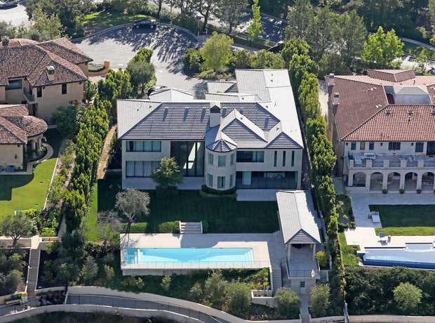 Kim Kardashian and Kanye West's home in Bel Air, C
