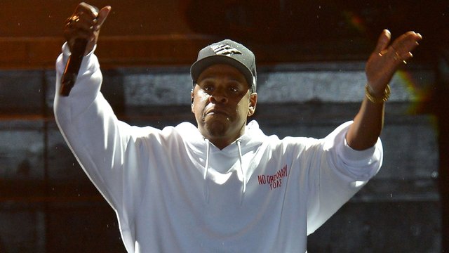 Jay Z performs live on stage during V Festival 201