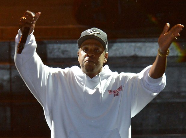 Jay Z performs live on stage during V Festival 201
